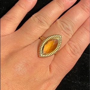 14k gold citrine ring